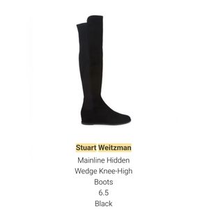 Stuart Weitzman mainline hidden wedge knee high boots